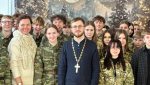Встреча иерея Вадима Свириденко с ребятами из военно-патриотических клубов