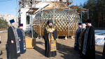 Освящение креста и купола для строящегося храма в честь святых благоверных князей-страстотерпцев Бориса и Глеба