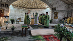 Всенощное бдение в строящемся храме прихода Святой Живоначальной Троицы