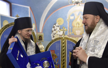 Освящение домового храма Борисовского епархиального управления