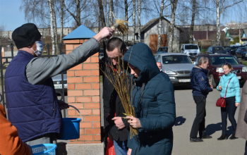 Вербное воскресенье в храме Рождества Христова