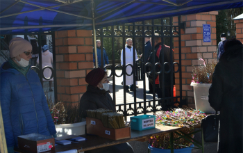 Вербное воскресенье в храме Рождества Христова