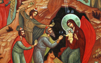 Икона Рождества Христова (фрагмент)