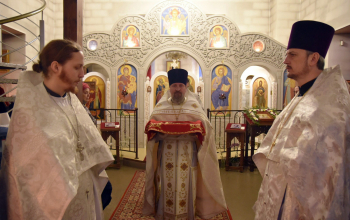 Митрополит Вениамин возглавил Литургию в Богоявленском храме