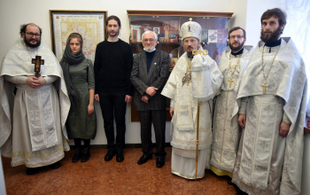 Митрополит Вениамин возглавил литургию в домовом храме в честь святителя Саввы Сербского