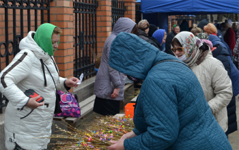 Вербное воскресенье в храме Рождества Христова 25.04.2021