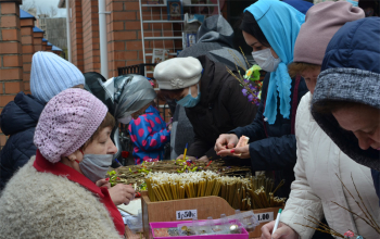 Вербное воскресенье в храме Рождества Христова 25.04.2021