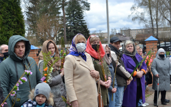 Вербное воскресенье в храме Рождества Христова 25.04.2021