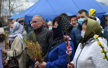Вербное воскресенье в храме Рождества Христова 25.04.2021