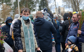 Вербное воскресенье в храме Рождества Христова 25.04.2021