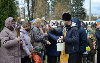 Вербное воскресенье в храме Рождества Христова 25.04.2021