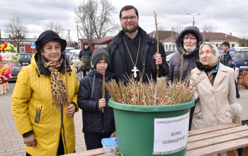 Вербное воскресенье в кафедральных соборах Борисовской епархии 