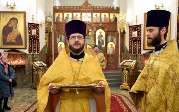 Митрополит Вениамин совершил Литургию в кафедральном соборе г.Борисова