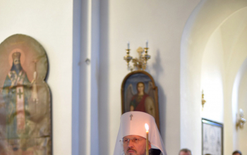 Великое повечерие с чтением канона преподобного Андрея Критского в Воскресенском кафедральном соборе г.Борисова