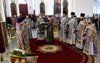 Литургия Преждеосвященных Даров в кафедральном соборе Воскресения Христова