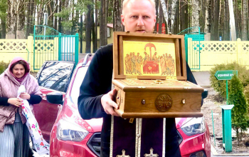 В Борисов прибыли частицами мощей святых и икона прп. Елисея Лавришевского