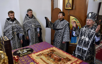 Литургия Преждеосвященных Даров в кафедральном соборе Воскресения Христова