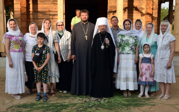 Освящение закладного камня в основание строящегося храма в аг.Старо-Борисов
