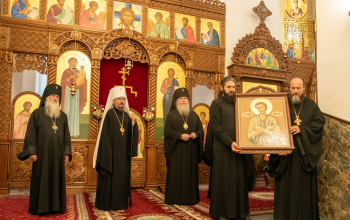 Богослужение в кафедральном соборе накануне Дня памяти священномученика Вениамина