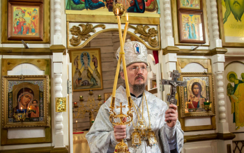 Протоиерей Александр Вербило сослужил владыке Вениамину в храме Преображения Господня в д. Грицковичи