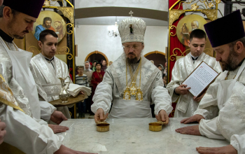 Освящение криптового храма в честь священномучеников Борисовских