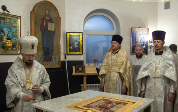 Освящение криптового храма в честь священномучеников Борисовских