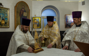 Освящение криптового храма в честь священномучеников Борисовских