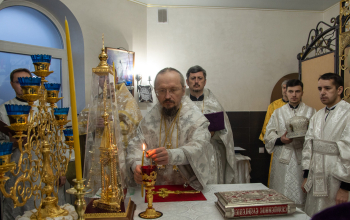 Освящение криптового храма в честь священномучеников Борисовских