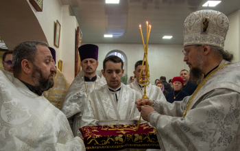 Освящение криптового храма в честь священномучеников Борисовских
