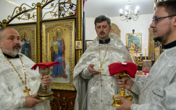 Освящение криптового храма в честь священномучеников Борисовских