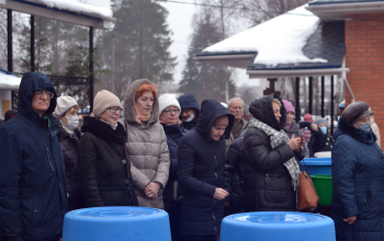Освящение воды в храме Рождества Христова