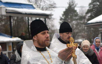 Освящение воды в храме Рождества Христова