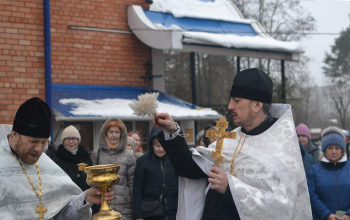 Освящение воды в храме Рождества Христова