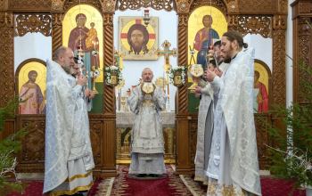 Великая вечерня и Литургия св. Василия Великого в кафедральном соборе Воскресения Христова