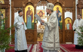 Великая вечерня и Литургия св. Василия Великого в кафедральном соборе Воскресения Христова