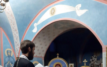 Благодарственный молебен по окончанию выставки