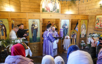 Освящение храма в честь Рождества Пресвятой Богородицы в мемориальном комплексе «Хатынь»