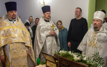 Лазарева суббота. Нижний придел в честь святителя Спиридона Тримифунтского храма Минской иконы Божией Матери г. Смолевичи