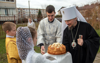 Лазарева суббота. Нижний придел в честь святителя Спиридона Тримифунтского храма Минской иконы Божией Матери г. Смолевичи