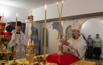 Лазарева суббота. Нижний придел в честь святителя Спиридона Тримифунтского храма Минской иконы Божией Матери г. Смолевичи