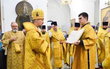 Соборная литургия в день епархиального собрания