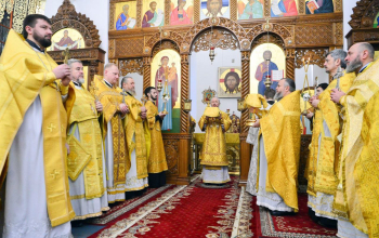 Соборная литургия в день епархиального собрания