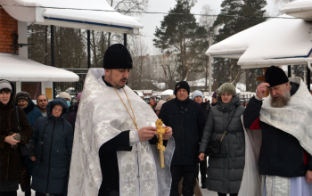 Великое освящение воды в храме Рождества Христова