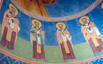 Презентация росписи алтарной части придела кафедрального собора Воскресения Христова