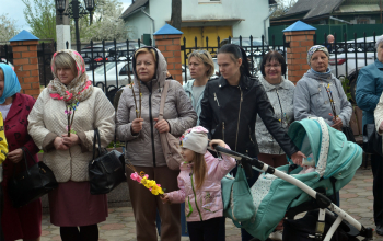 Вербное воскресенье в храме Рождества Христова