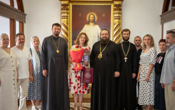 Поздравление казначея кафедрального собора с юбилеем