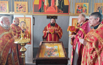 Божественная литургия в храме-часовне в честь мч. Иоанна Воина