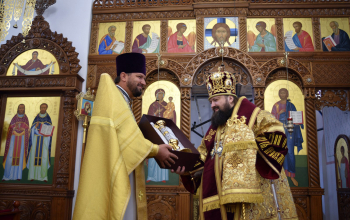 Поздравление епископа Амвросия с пятилетием со дня архиерейской хиротонии