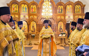 Божественная литургия в храме Рождества Христова в день памяти блгв. вел. кн. Александра Невского