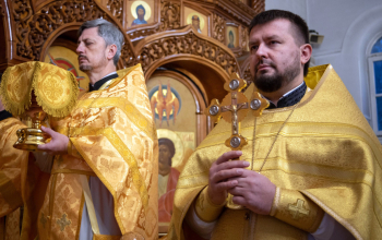 Божественная литургия в храме Рождества Христова в день памяти блгв. вел. кн. Александра Невского